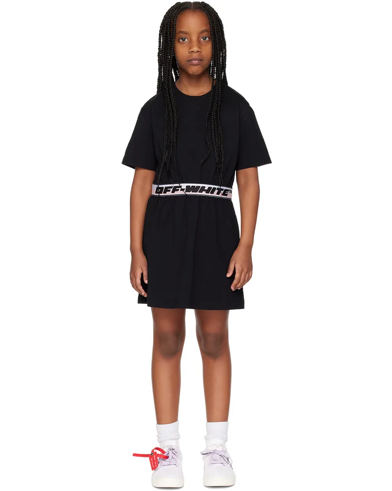 OFF-WHITE Kids Black Crewneck Dress Black