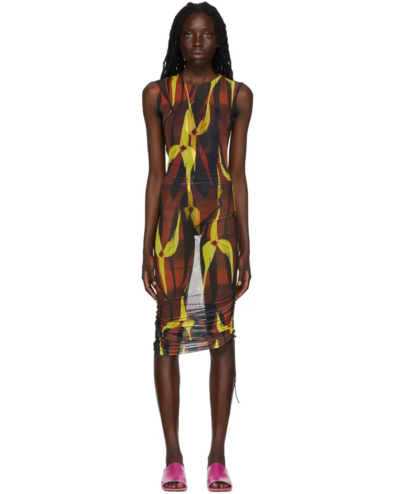 Louisa Ballou SSENSE Exclusive Multicolor Heatwave Midi Dress Midnight