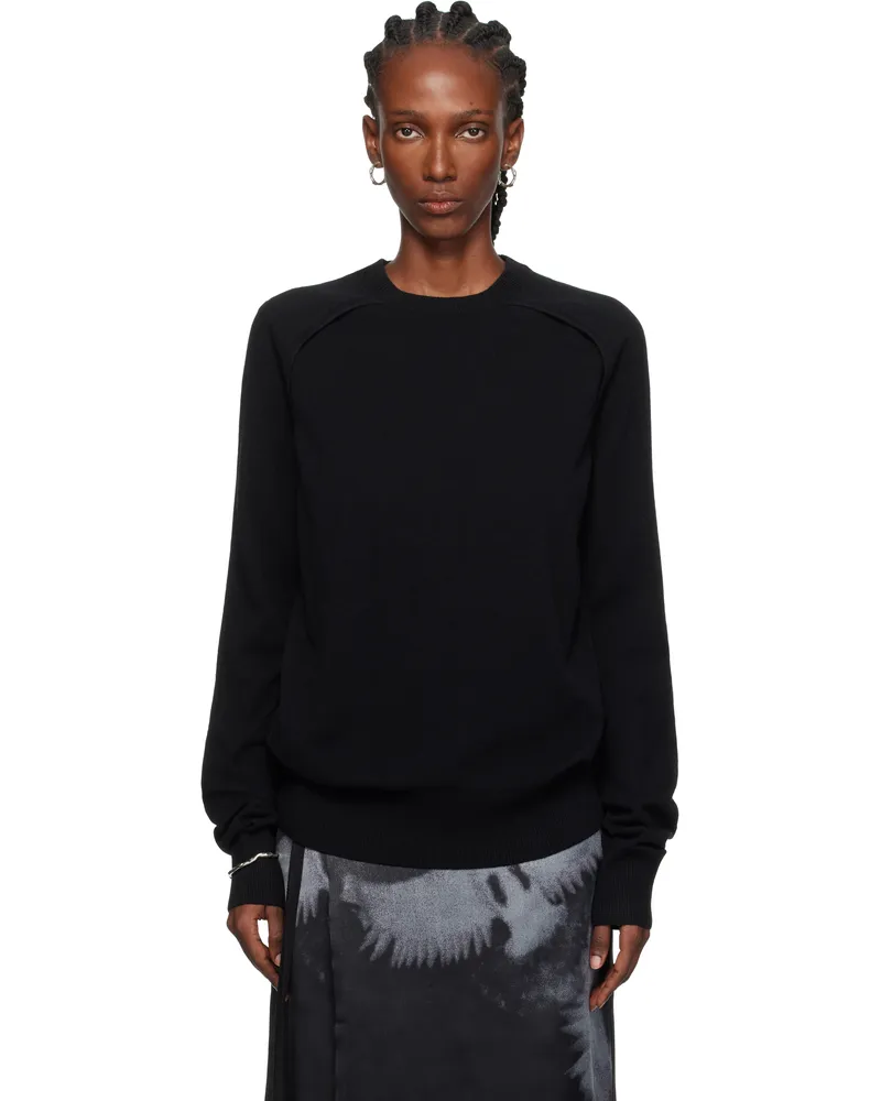 Ann Demeulemeester Black Ulu Cut-Out Sweater 099