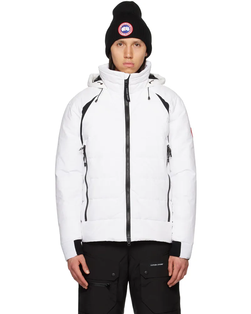 Canada Goose White Hybridge Base Down Jacket White