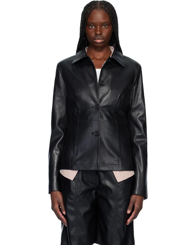 STAND Black Izabella Leather Jacket 89900