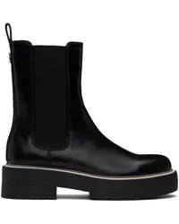 HUGO BOSS Black Double B Monogram Chelsea Boots Black