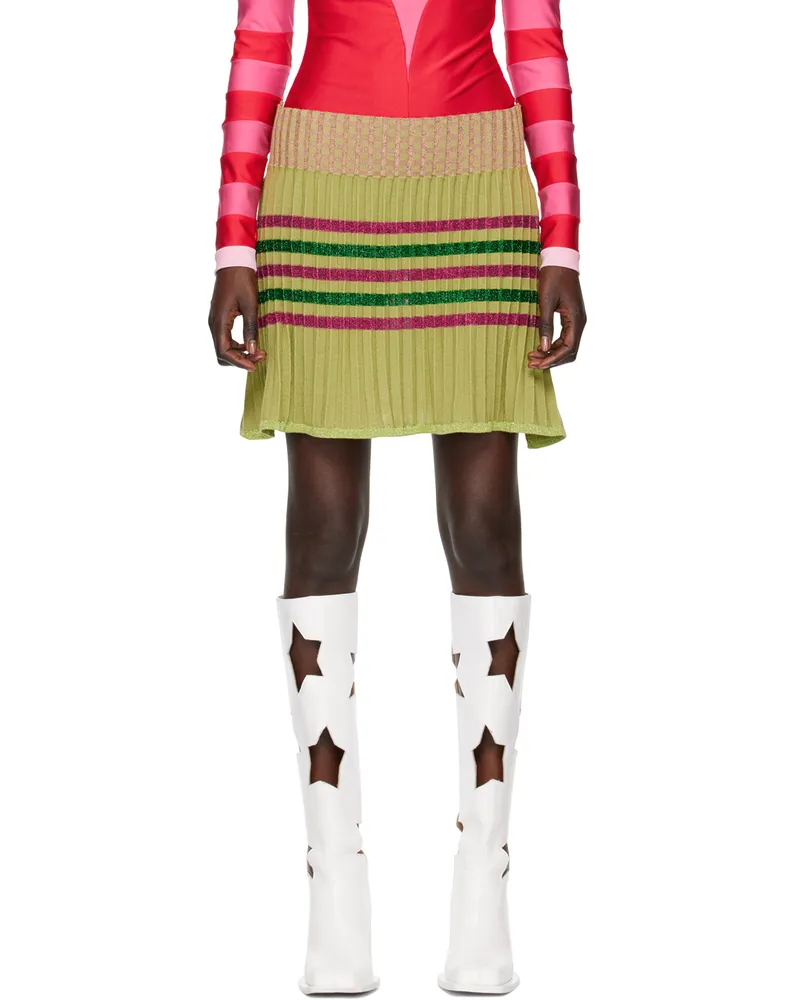 ANDREJ GRONAU SSENSE Exclusive Green Midi Skirt Mint