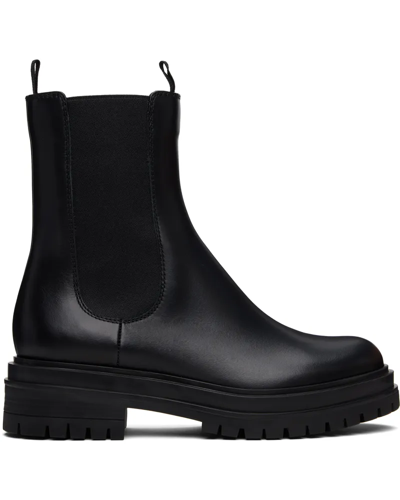 Gianvito Rossi Black Chester Chelsea Boots Black
