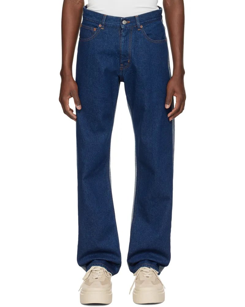 Maison Margiela Navy Five Pocket Jeans 470