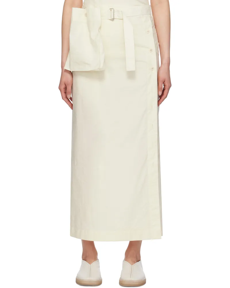 Christophe Lemaire Yellow Wrap Midi Skirt Ye500