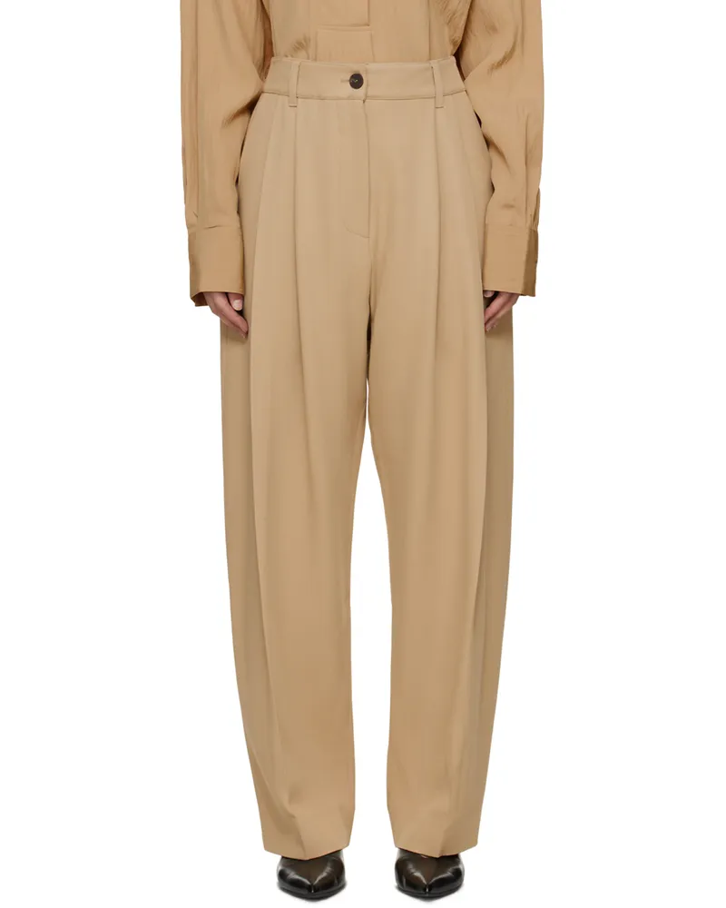 Studio Nicholson Beige Acuna Trousers Sand