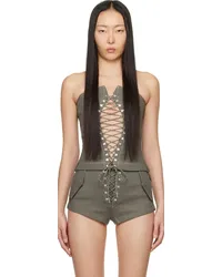 Dion Lee Khaki Hiking Corset Mercury