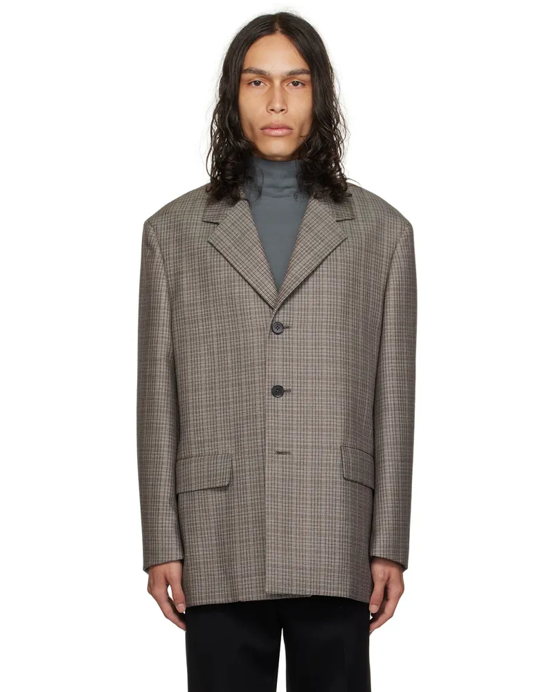 Jil Sander Gray Check Blazer 092