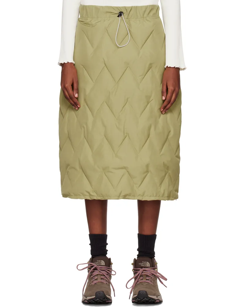 OTTI Khaki Drawstring Midi Skirt 21708278