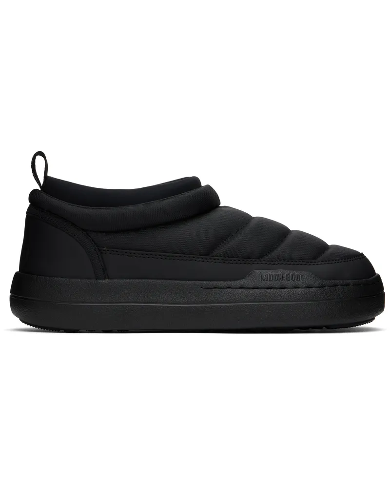Moon Boot Black Park Soft Nylon Loafers N001