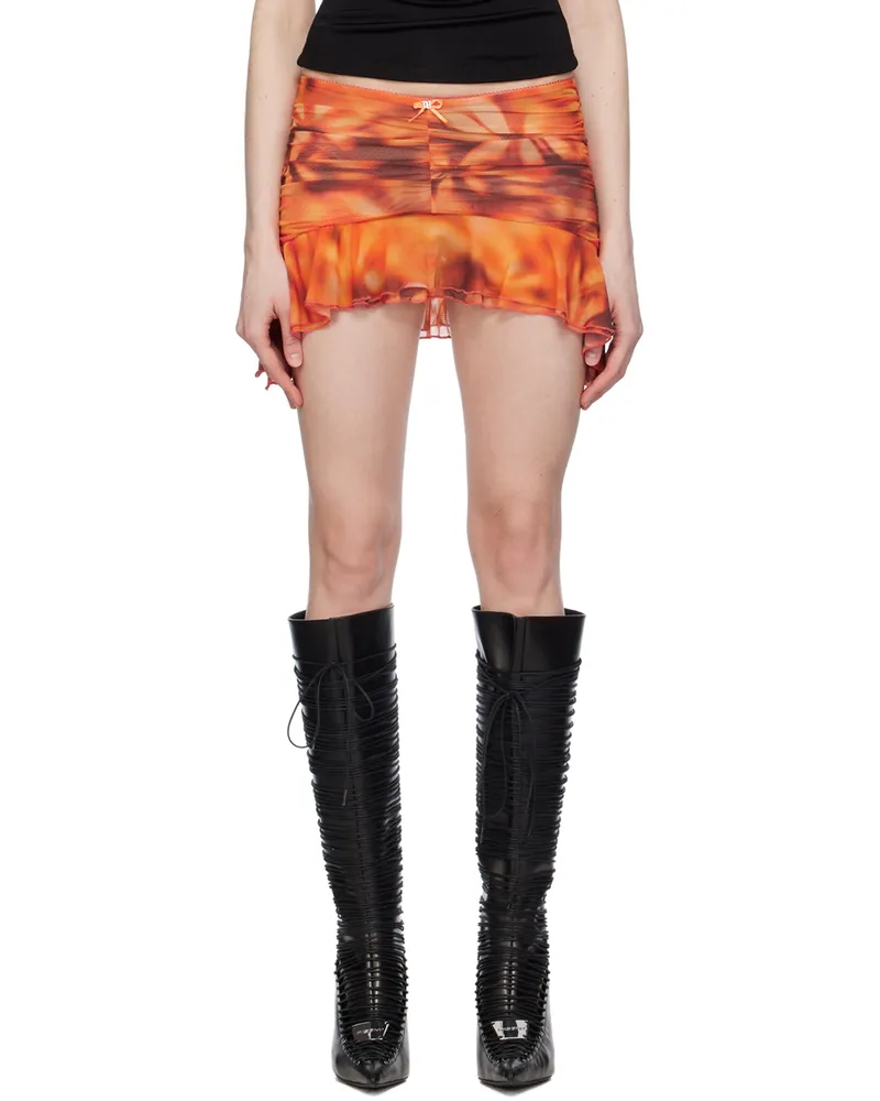 MISBHV Orange Balletcore Miniskirt Orange
