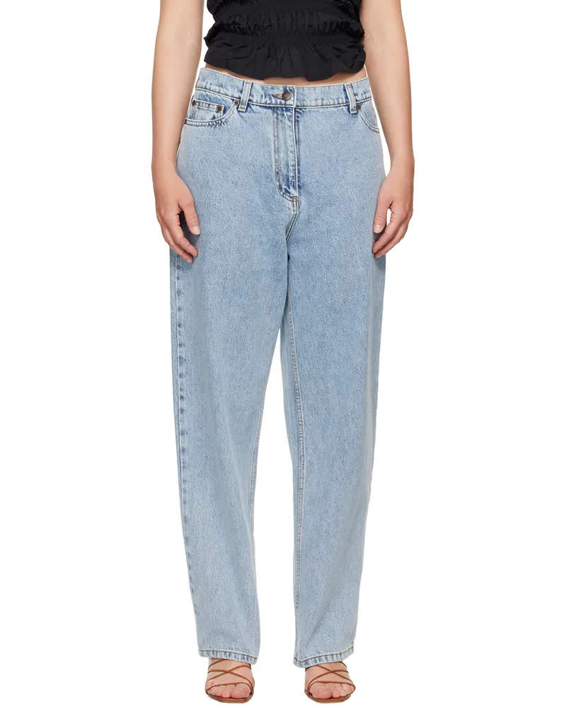 Magda Butrym Blue Loose Leg Jeans Blue