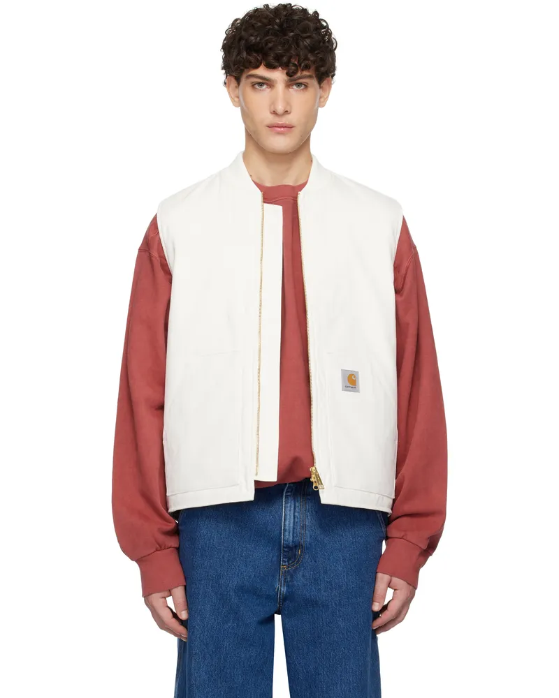 Carhartt WIP White Winter Vest D601