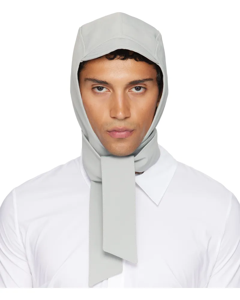 Jean Paul Gaultier Gray Long Panel Hood 02-grey