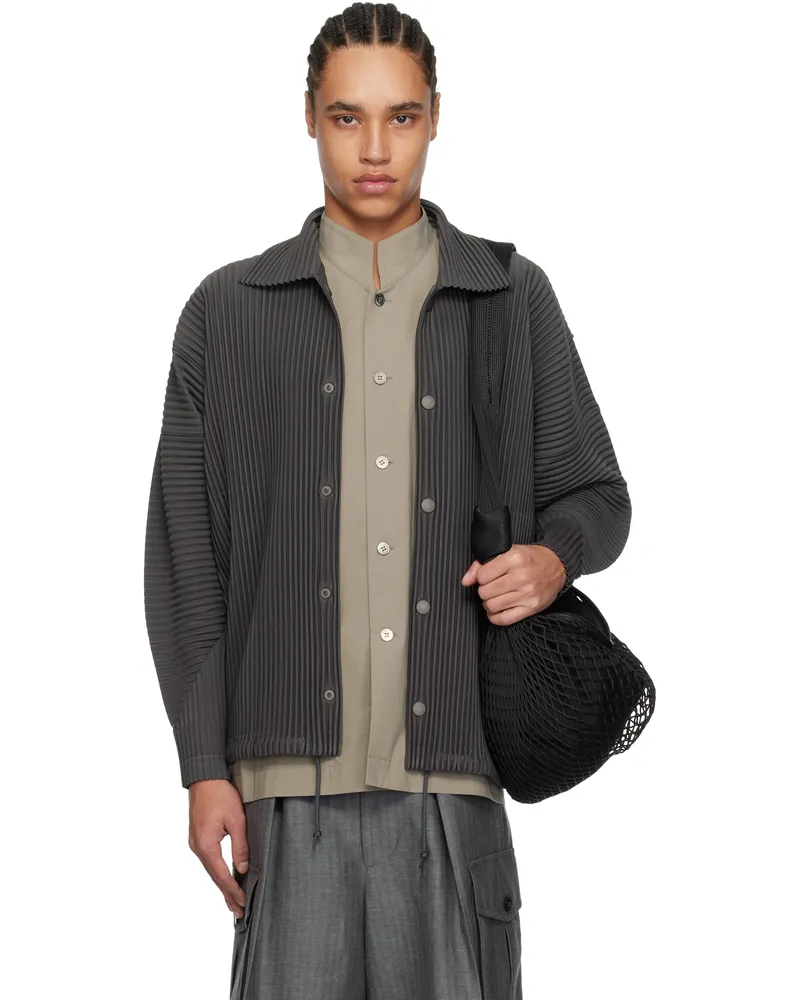 Issey Miyake Gray Monthly Color March Jacket 13-charcoal