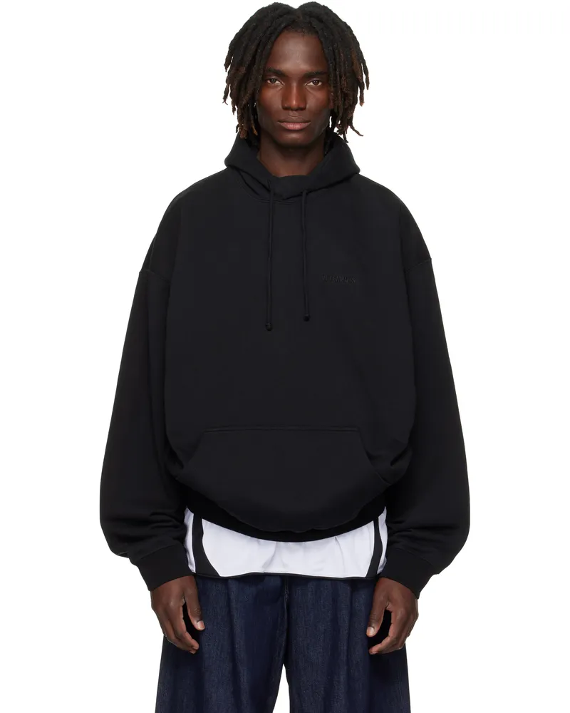 VETEMENTS Black Logo Oversized Hoodie Black