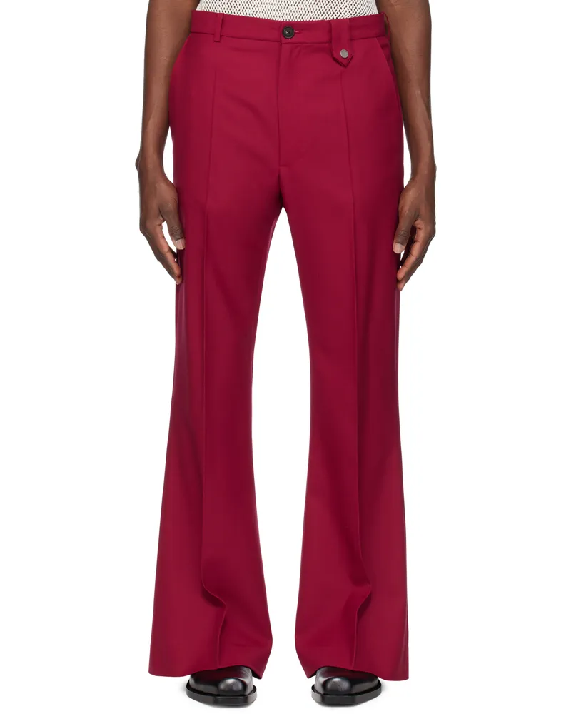 Egonlab SSENSE Exclusive Burgundy Samy Trousers Burgundy