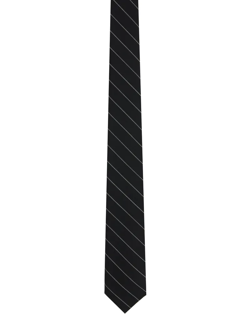 Ernest W. Baker Black Pin Stripe Tie Bw