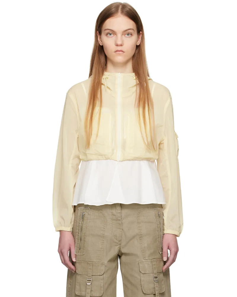 Kijun Yellow Cropped Jacket Paleyellow