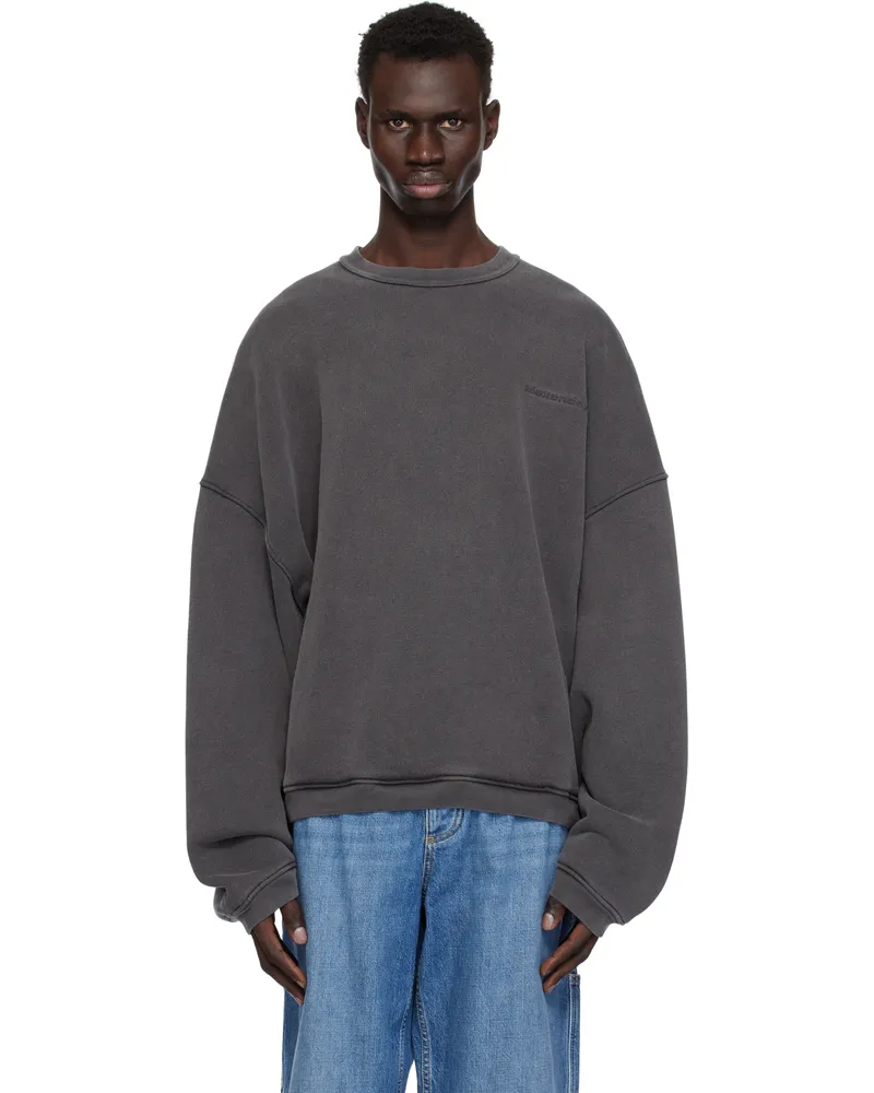 Alexander Wang Gray Logo Crewneck Sweatshirt Vintage