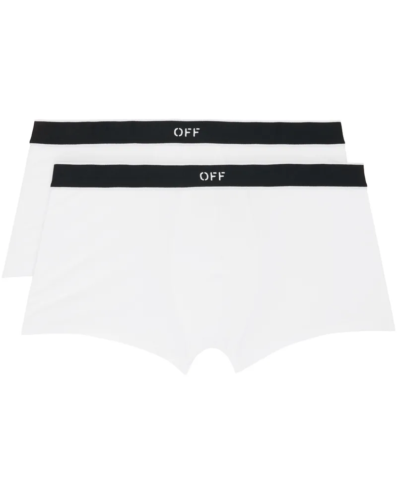 OFF-WHITE Two-Pack White Off-Stamp Boxers White