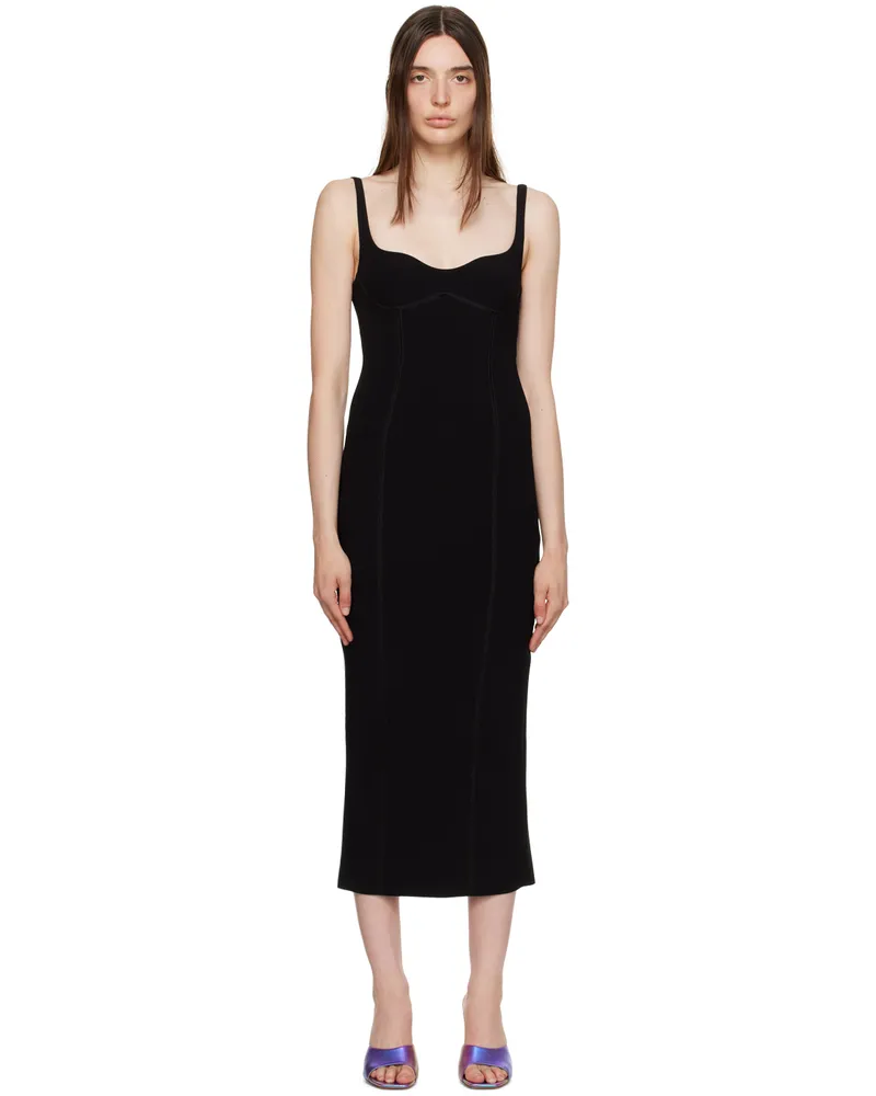 bec & bridge Black Zoey Midi Dress Black
