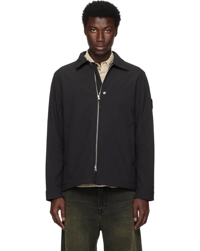 Stone Island Black Q100003 Soft Shell Jacket V0029