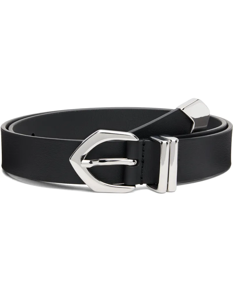 Anderson's Black Skinny Nappa Calf Leather Belt N1