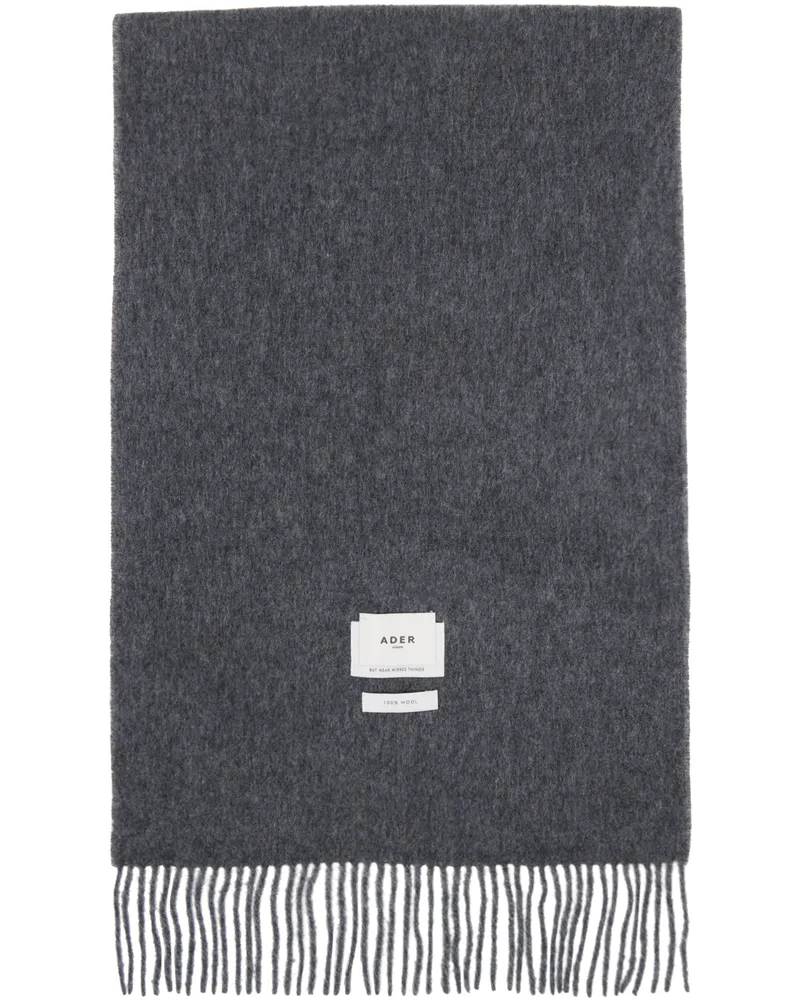 Adererror Gray Fairy Solid Muffler Scarf Grey