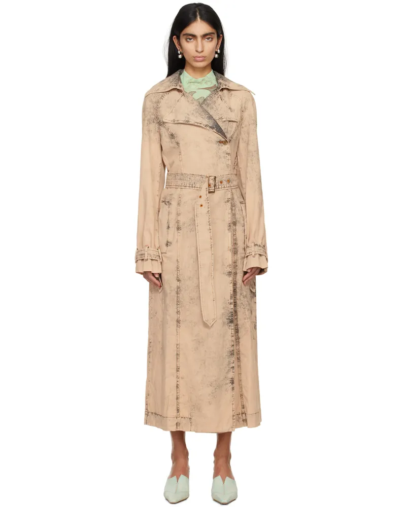 Charlotte Knowles Beige Issa Trench Coat Buff