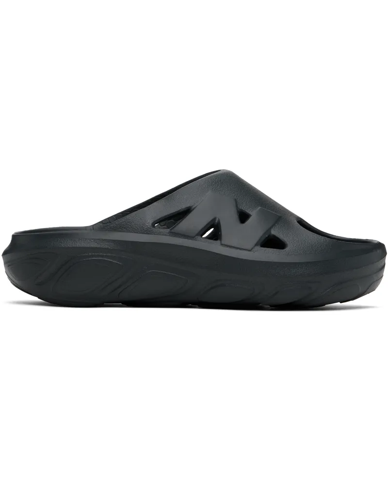New Balance Black Fresh Foam RCVRY Slides Phantom