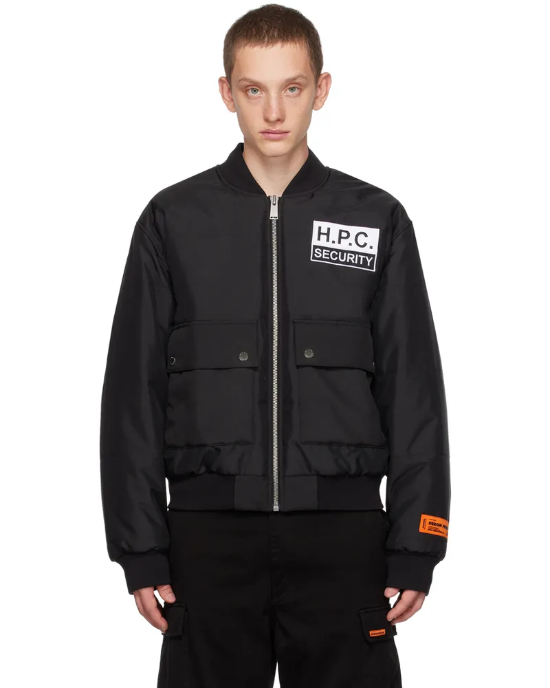 Heron Preston Black HPC Bomber Jacket Black