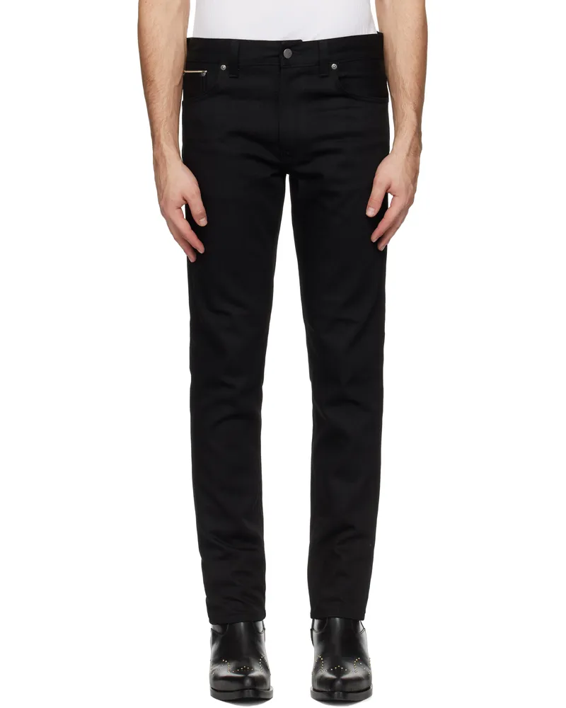 Nudie Jeans Black Lean Dean Jeans Dry