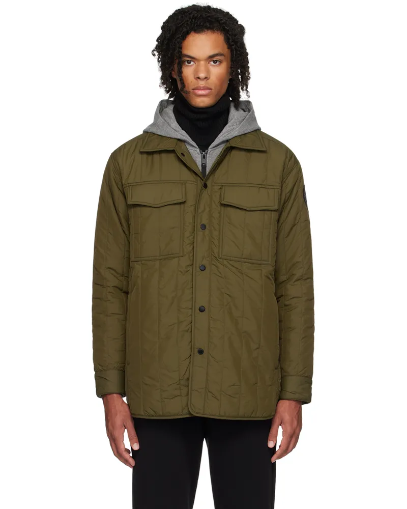 Canada Goose Khaki 'Black Label' Carlyle Quilted Jacket Military
