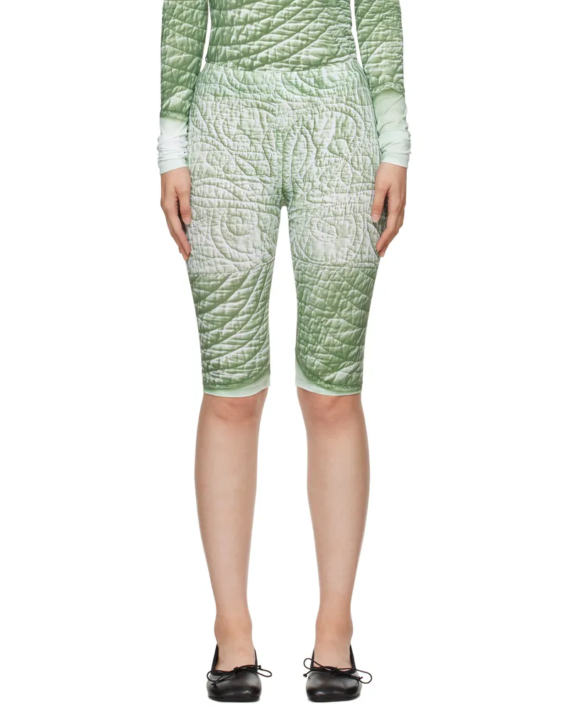 Maison Margiela Green Trompe œil Shorts 001s