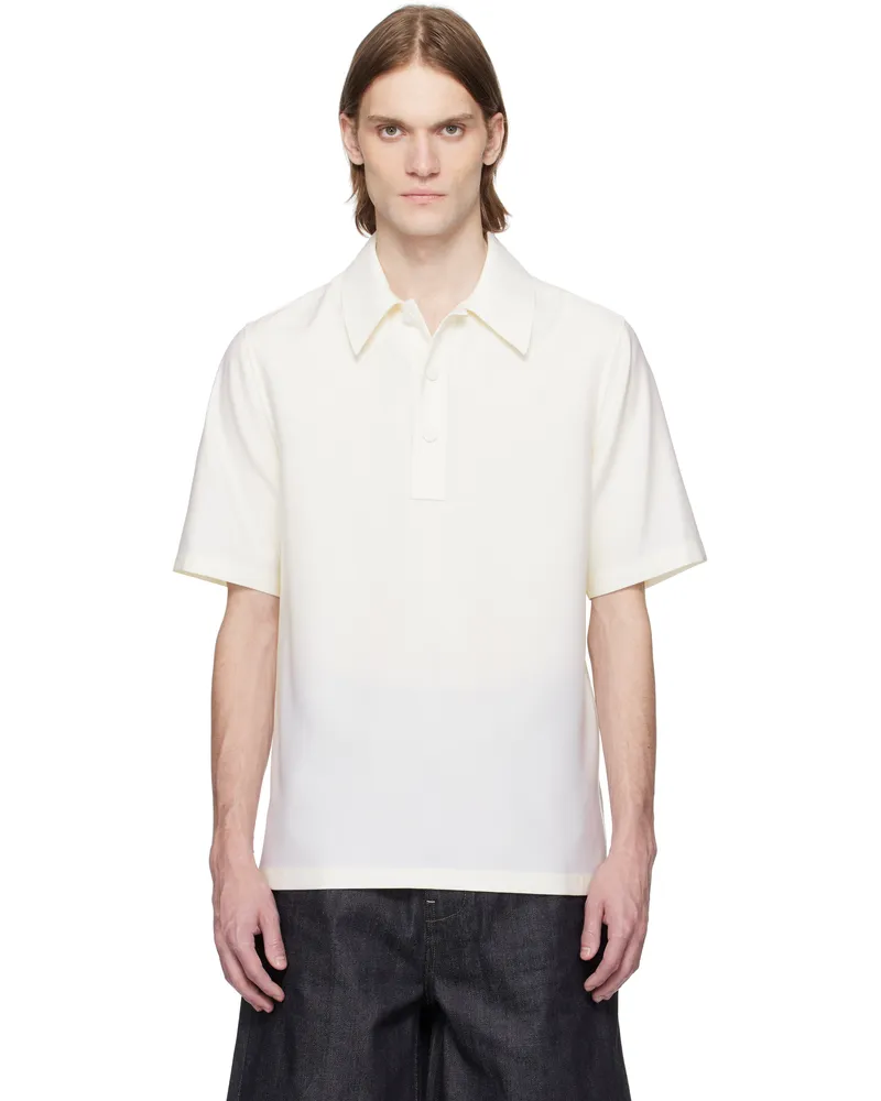 Jil Sander Off-White Virgin Wool Polo 105