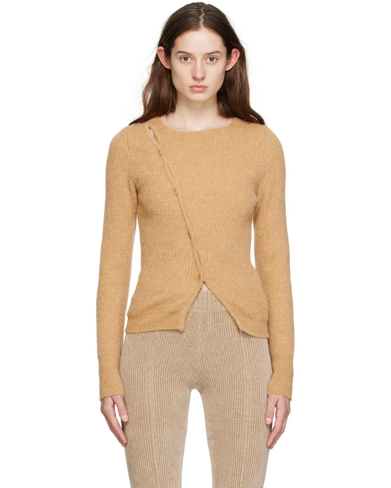 Jacquemus Beige Le Papier 'La Maille Pau' Cardigan 150