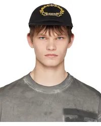 Burberry Black Embroidered Cap Black