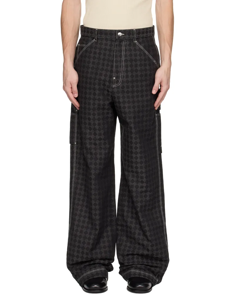 Amiri Black MA Quad Work Trousers Black