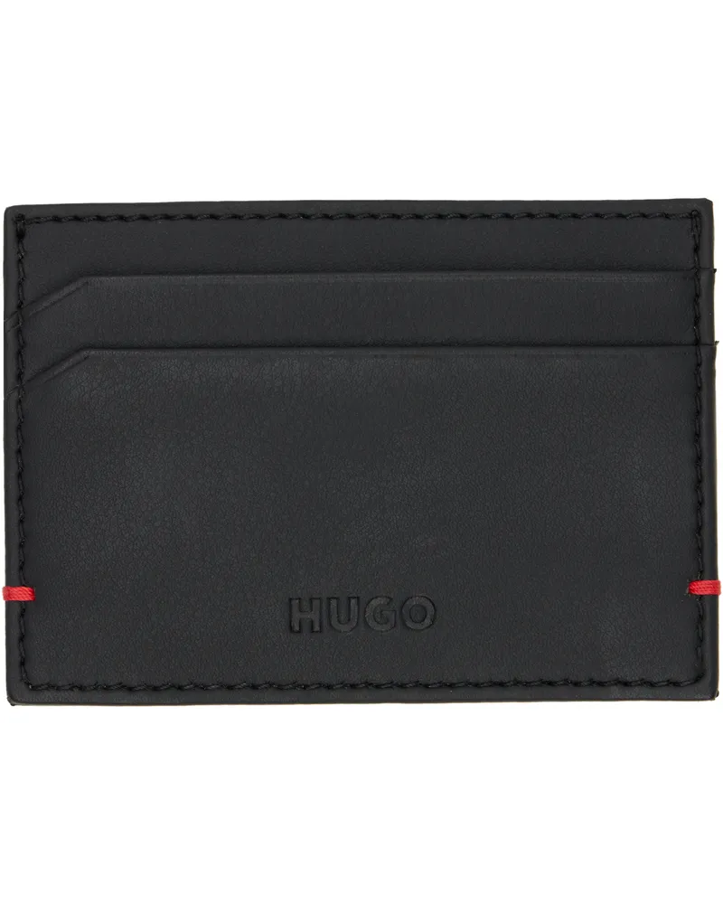 HUGO BOSS Black Faux-Leather Card Holder 001-black