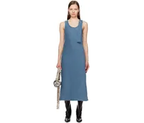 Blue Zip Maxi Dress