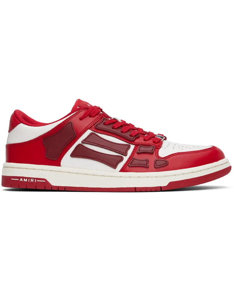 Amiri Red & White Skel Top Low Sneakers