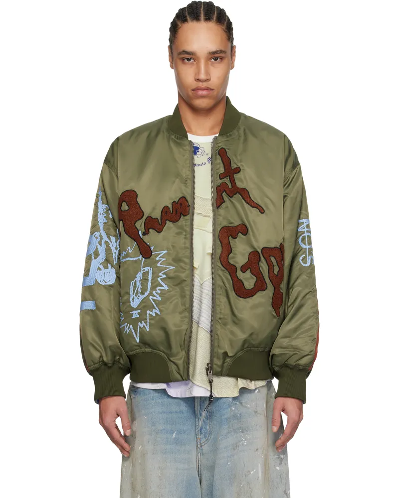 Perks and Mini Khaki Martine Syms Edition 'Present Goo' Reversible Jacket Khaki