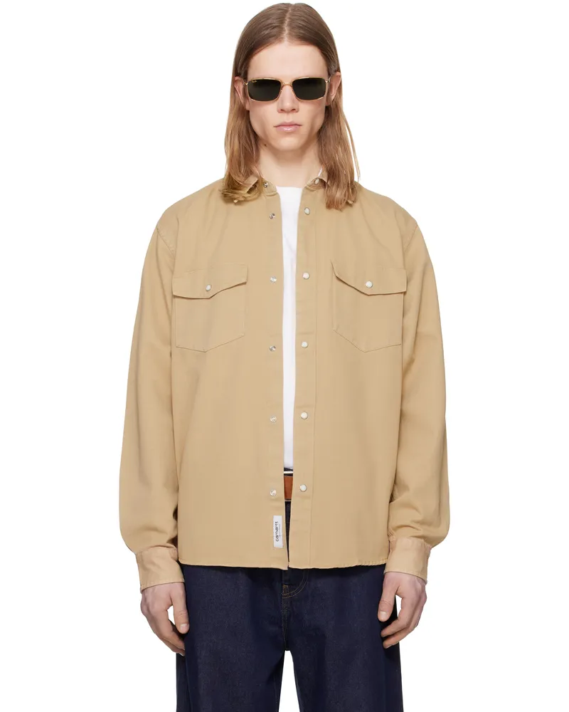 Carhartt WIP Beige Santa Fe Shirt 07egd