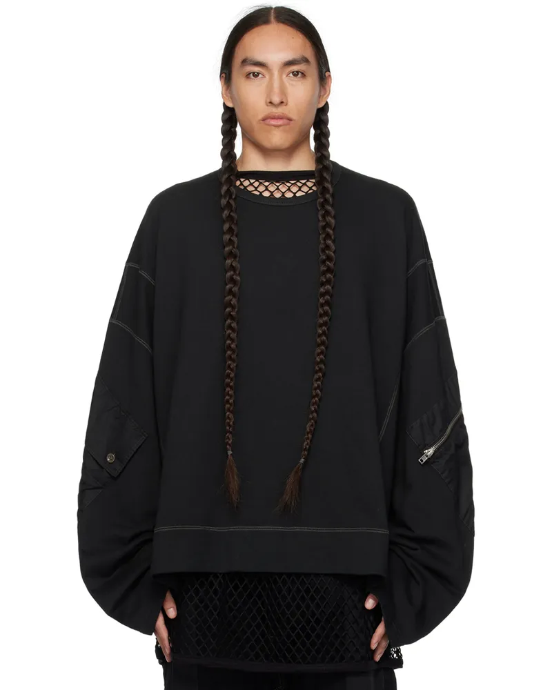 NICOLAS ANDREAS TARALIS Black Oversized Sweatshirt 0