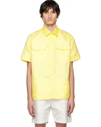 Kanghyuk Yellow Press-Stud Shirt Yellow