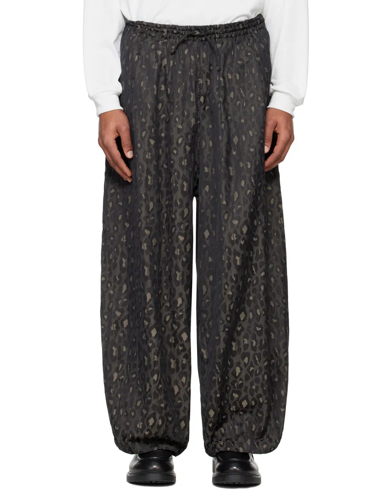 NEEDLES Black Leopard H.D. Trousers B-leopard