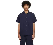 Navy Short Sleeve Pyjama Shirt