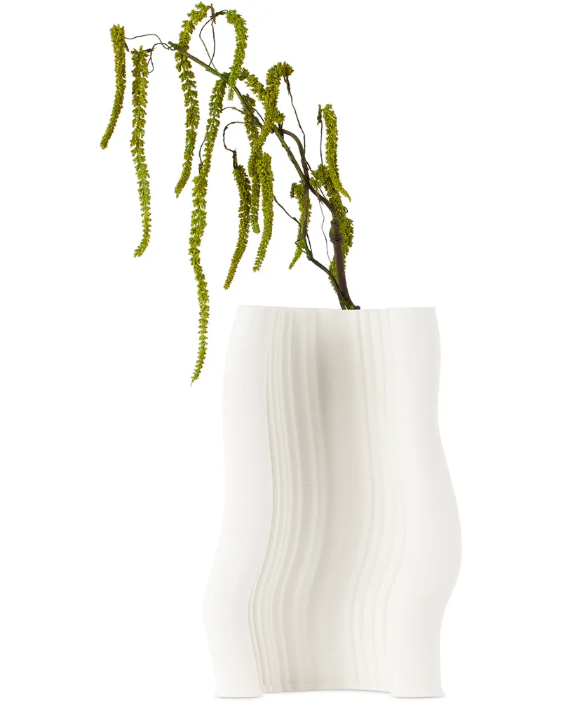 ferm LIVING Off-White Large Moire Vase Off